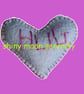 Pocket Hug Large, Felt Light Blue with Purple stitching