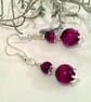 Tigers' s Eye Earrings Silver Plate - Image 5