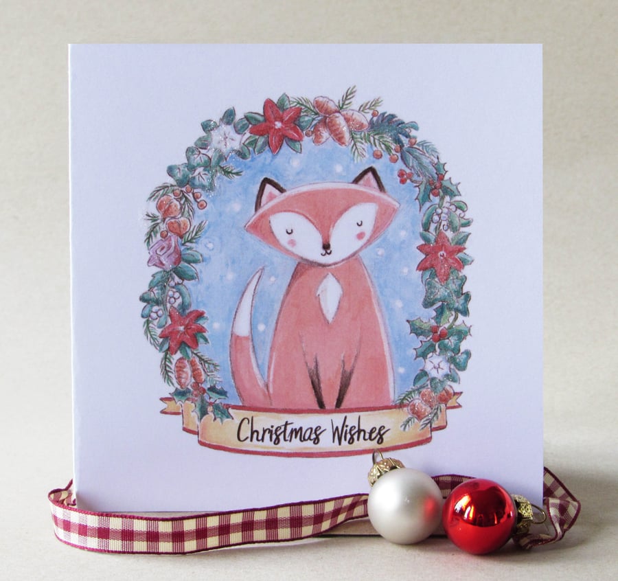 Yuletide Fox Christmas Card