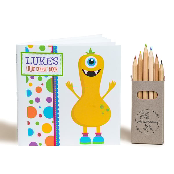 Personalised Monster Doodle Book