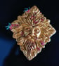 Green Man Altar Tile (Gold) 