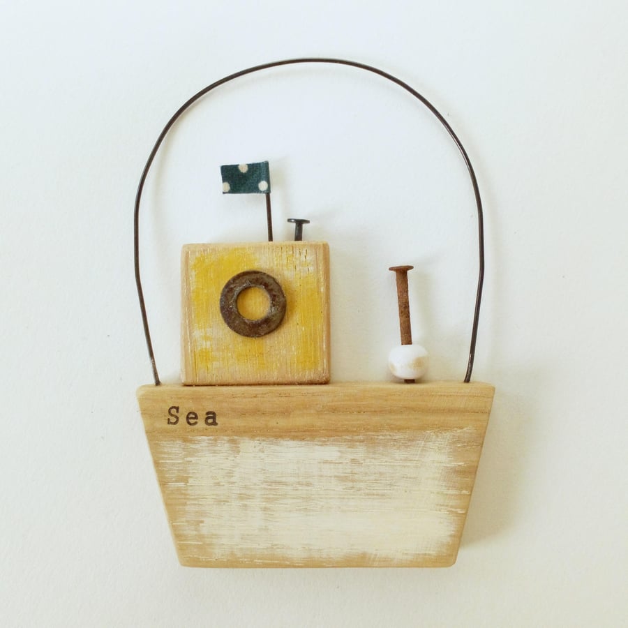 Rustic Wooden Boat Hanging