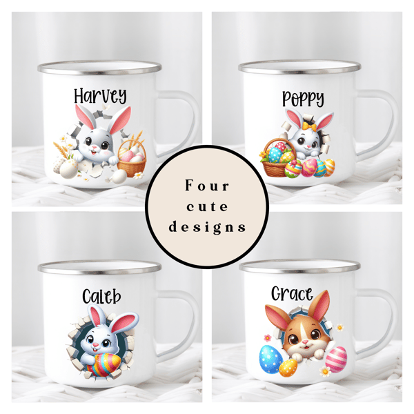 Personalised Easter mug for kids, Camping cup, Children's gift, Easter basket