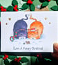 Cat merry Christmas card, Ginger cat black cat, From the cat, Meowy Christmas! - Image 4