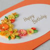 Handmade quilled new home card with quilling flowers