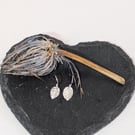 Fine Silver Leaf Earrings