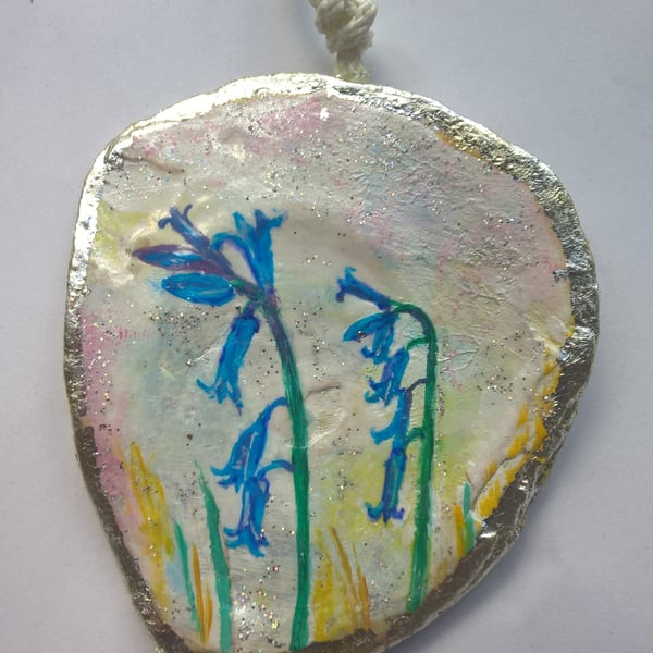 Bluebell painted  hanging shell