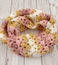 Pink and Mustard Infinity Scarf - Handmade Crochet - Summer Seconds - Image 8