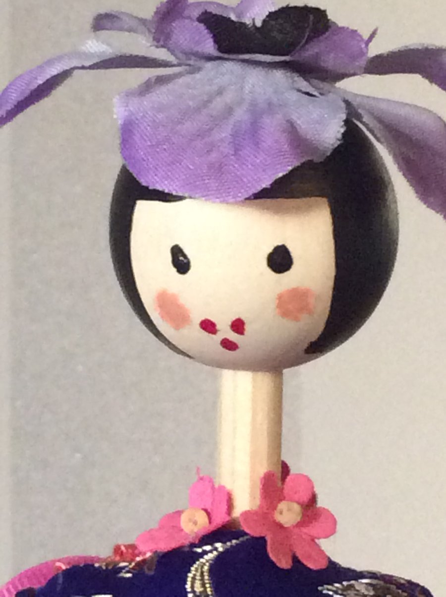 Eva - woodentop ballerina doll