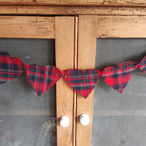 SOLD Red Tartan Bunting