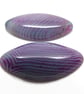Agate Cabochons in Purple & Blue, 40x20x5mm, No Hole Jewellery Gemstone - Image 6