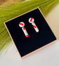 Red Dash Dainty Earrings - Image 3
