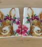 Marble 'Floral Rabbit' Coasters - Image 1