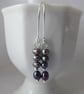 Freshwater Peacock Pearls and Sterling Silver Earrings  - Image 2