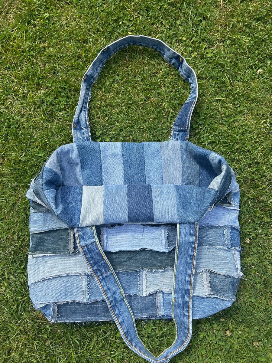 Reversible denim bag - Tote bag - Upcycled