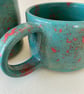 Turquoise splat cup set. - Image 5