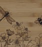 Wooden chopping board,  pyrography wildflowers and nature design, kitchen gift - Image 2