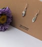 .999 Fine Silver Leaf Drop Earrings - Image 3