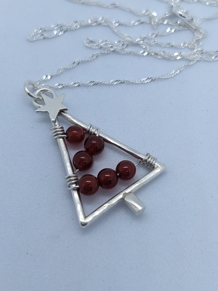 Sterling silver Christmas Tree pendant