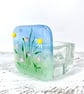 Fused Glass Floral Tea Light Holder  - Image 4