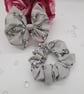 Unicorn, clip on bow, scrunchie set in light grey, free uk delivery.   - Image 9