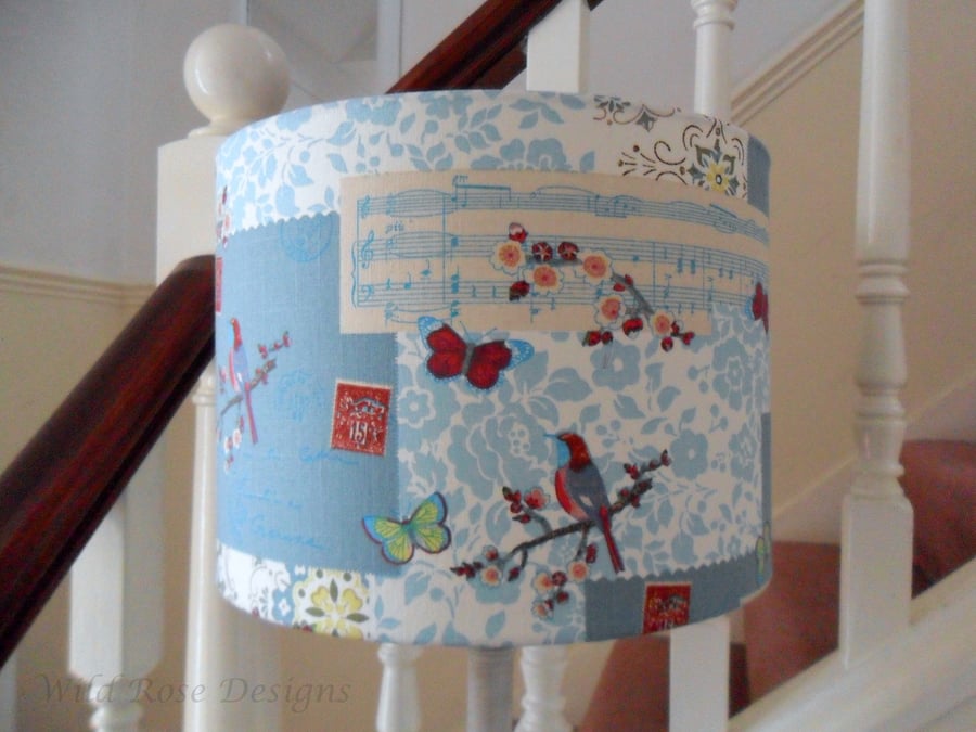 Birds and Butterflies lampshade. 
