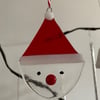 Fused Glass Santa Christmas Tree Decoration