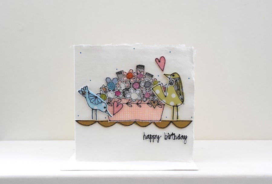 Happy Birthday Window Box Square Card