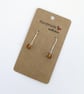 Amber Bead and Sterling Silver Threader Earrings - Image 3