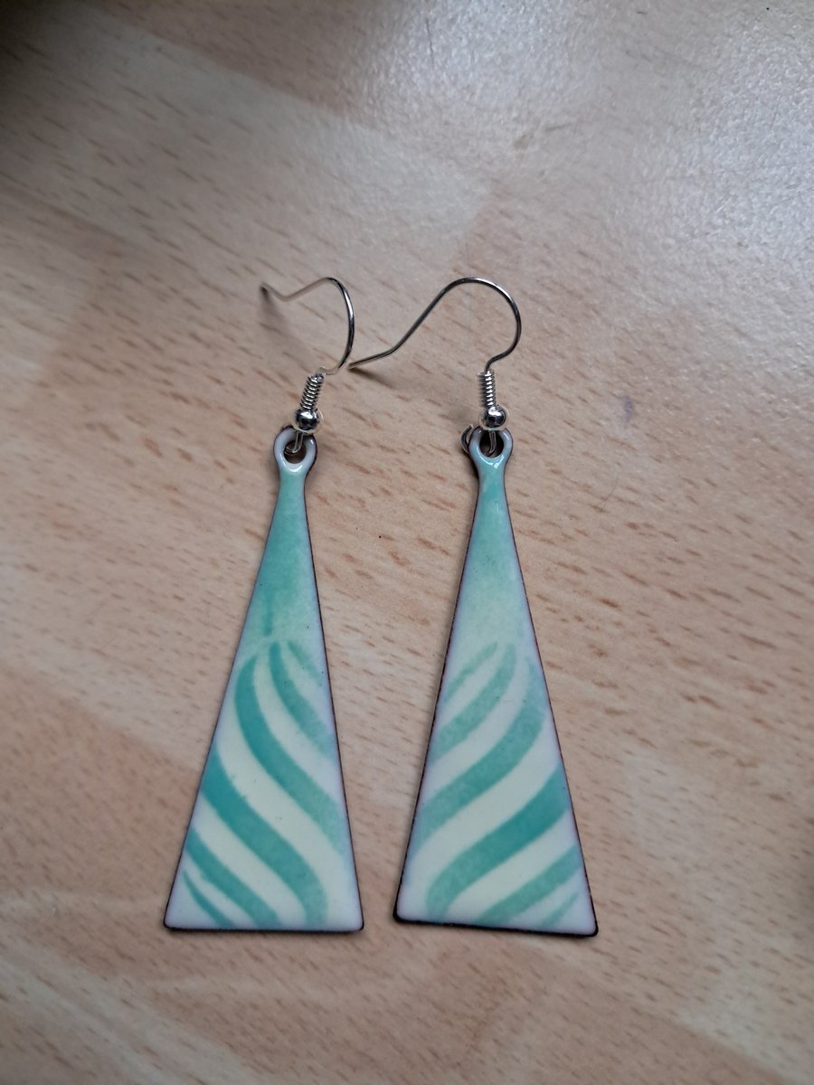 Long Triangular Dangly Earrings