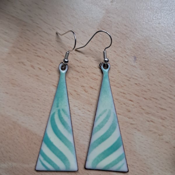 Long Triangular Dangly Earrings