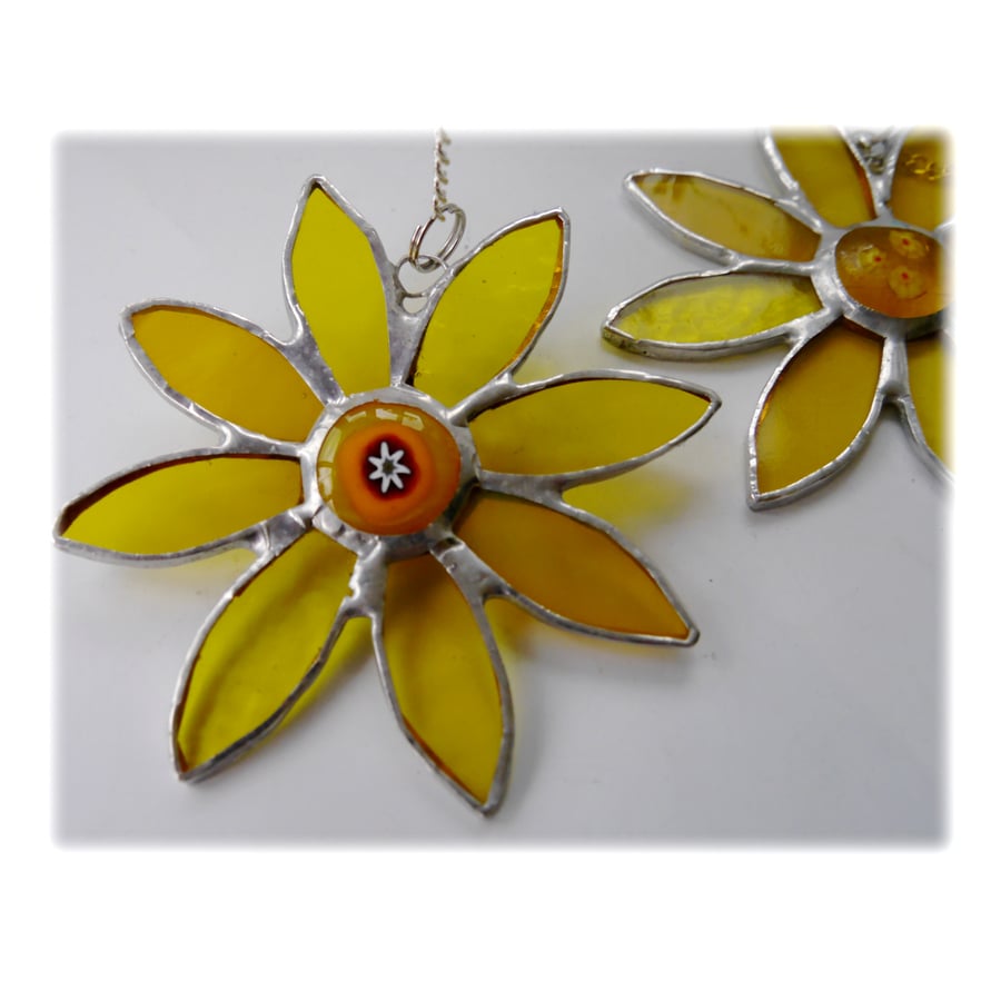 Sunflower Suncatcher Handmade Stained Glass 040