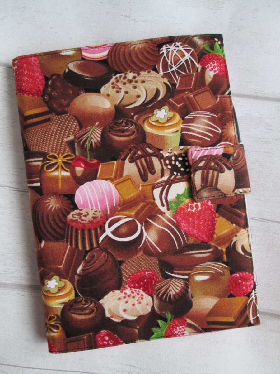 A5 Reusable Notebook Cover - Chocolate Box, Chocolate Lover's Notebook