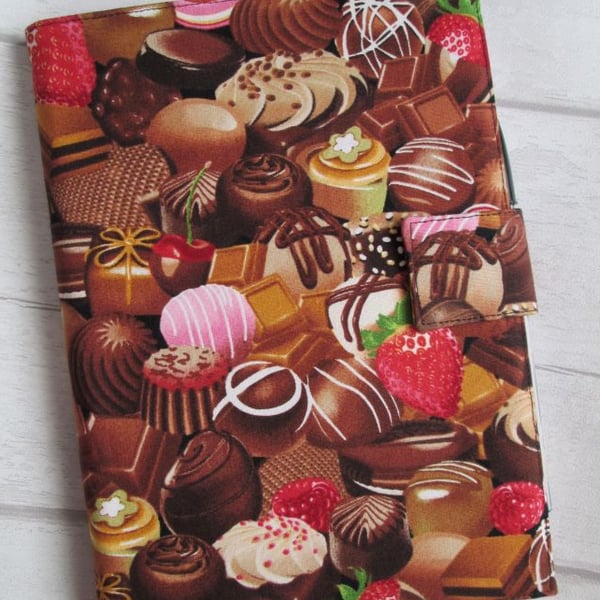 A5 Reusable Notebook Cover - Chocolates, Chocolate Lover's Notebook