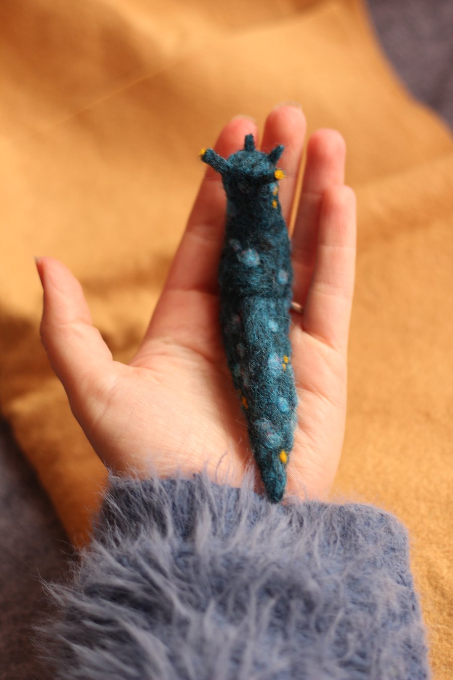 Blue Space Slug - unique gift for animal or space enthusiast