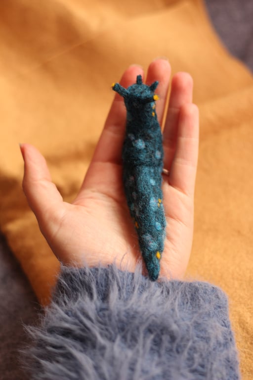 Blue Space Slug - unique gift for animal or space enthusiast