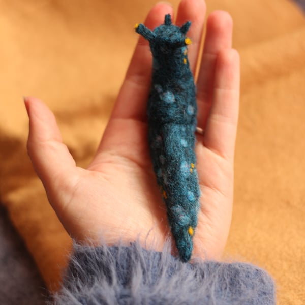 Blue Space Slug - unique gift for animal or space enthusiast