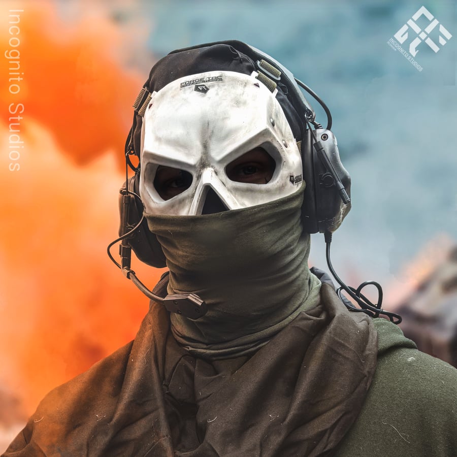 Red Team Mask Cosplay Airsoft Ghost Inspired Design