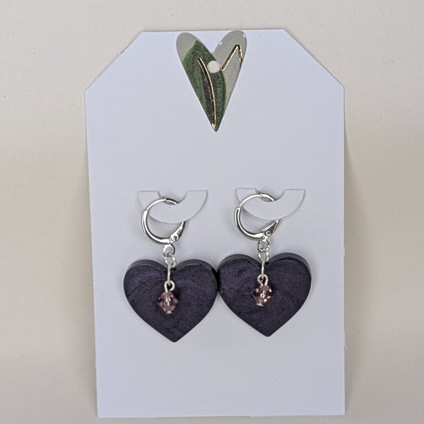Heart Shaped Resin Earrings