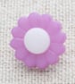 10 purple and white Daisy flower buttons 15mm