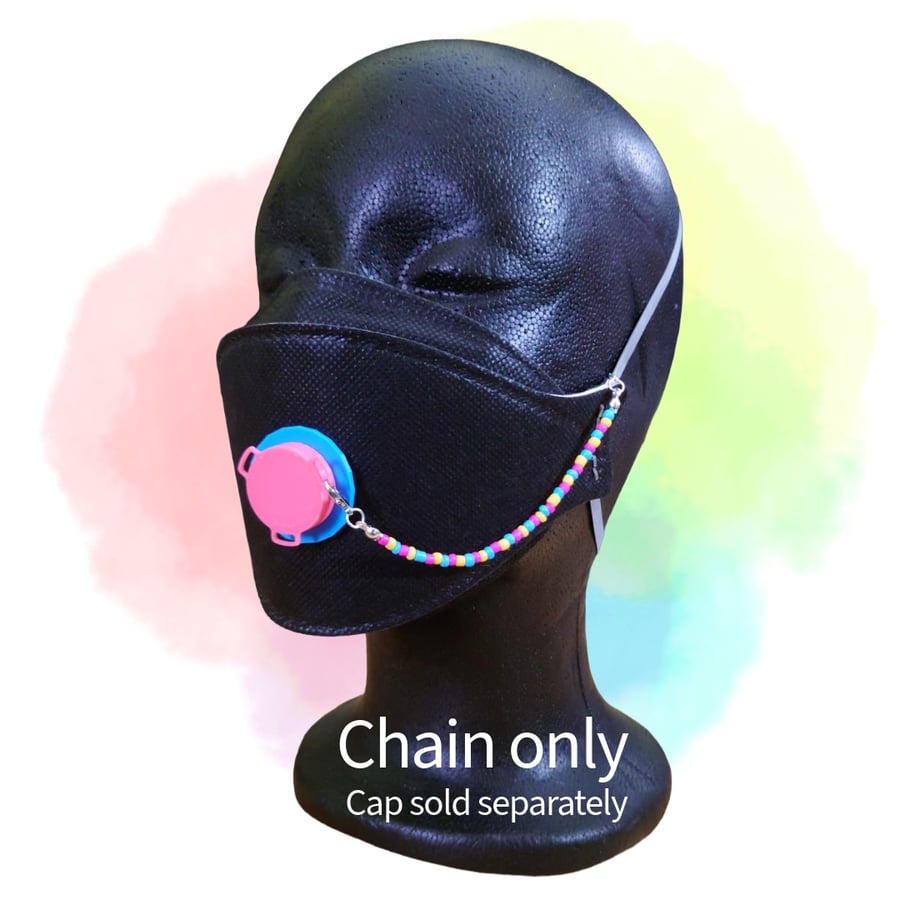 Pansexual pride SIP valve keeper - CHAIN ONLY