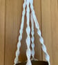 Summer seconds - Macrame plant holder made from up-cycled, white tee shirt - Image 3