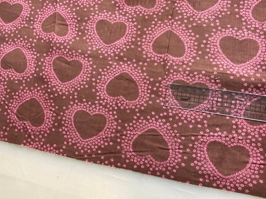 Love heart corduroy 