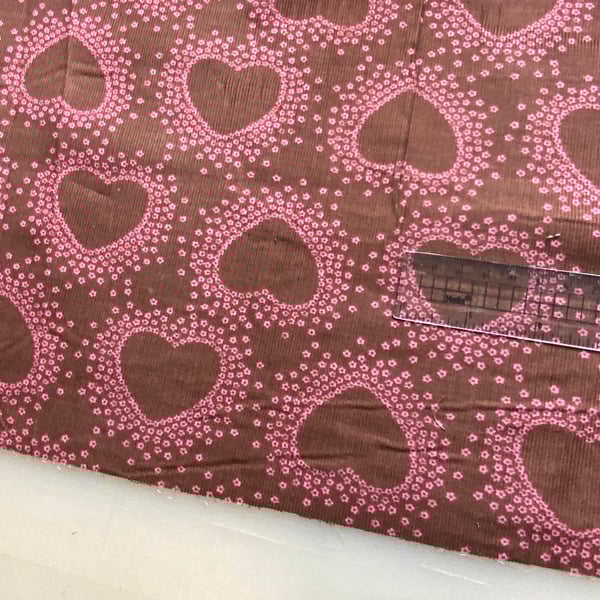 Love heart corduroy 