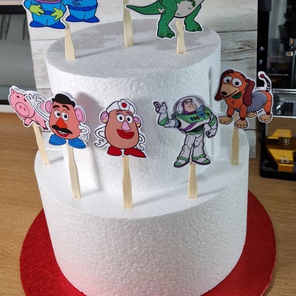 Birthday Cake Toppers Toy Story – Set of 8  Kids Party Decoratio