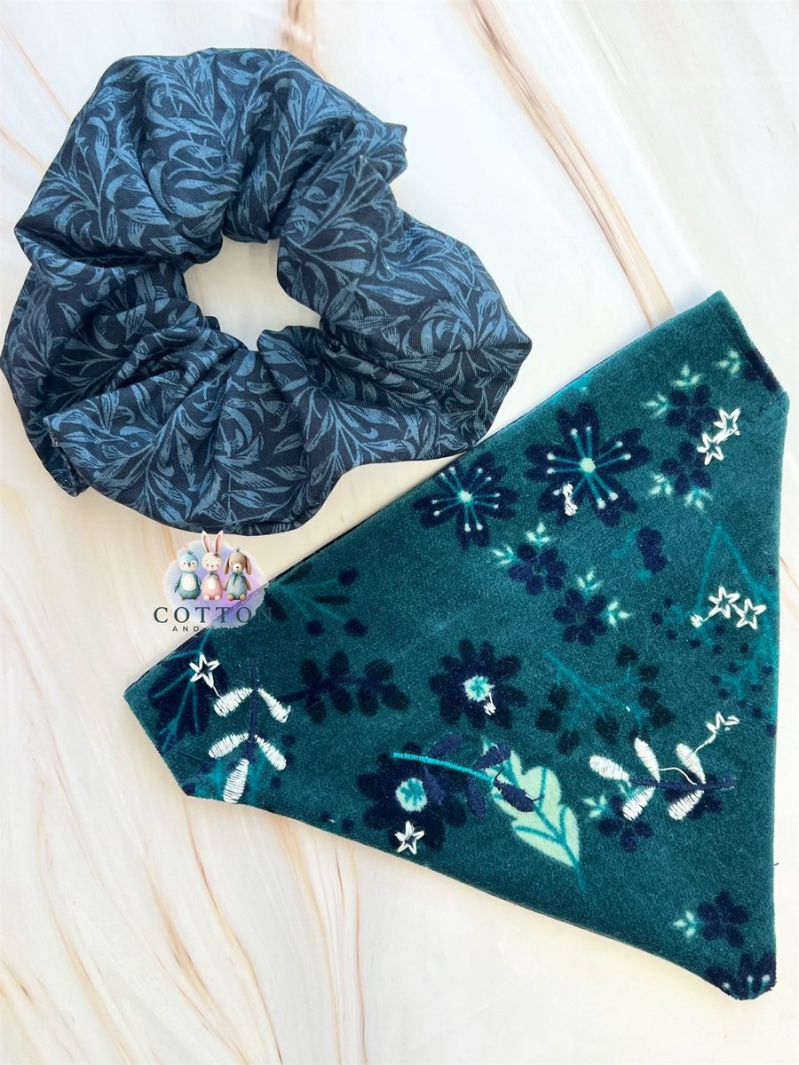 Dog Bandana (large) and Scrunchie bundle