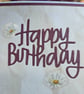 Floral Happy Birthday Card – Handmade Burgundy & Red Flower Birthday Card - Image 3