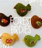 Forest Birdie Felt Brooch 