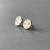 Flower print pebble studs