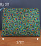 Peacock Feather Multi Purpose Zipper Bag with Matching Small Pouch - Image 7